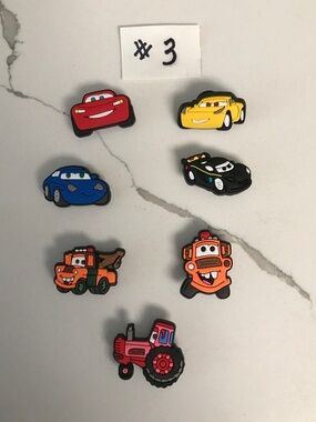 Crocs Charms #3 Cars Tow Truck, Tractor, New  7 piece set
